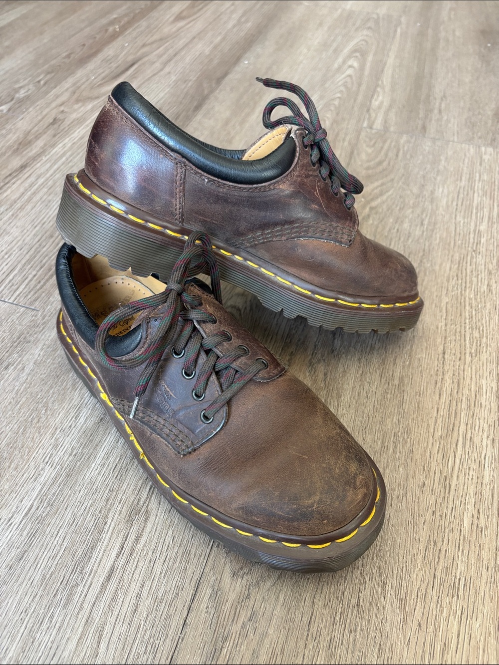 Original AirWair Dr. Martens Crazy Horse Brown Leather Lace-Up Shoe 8053